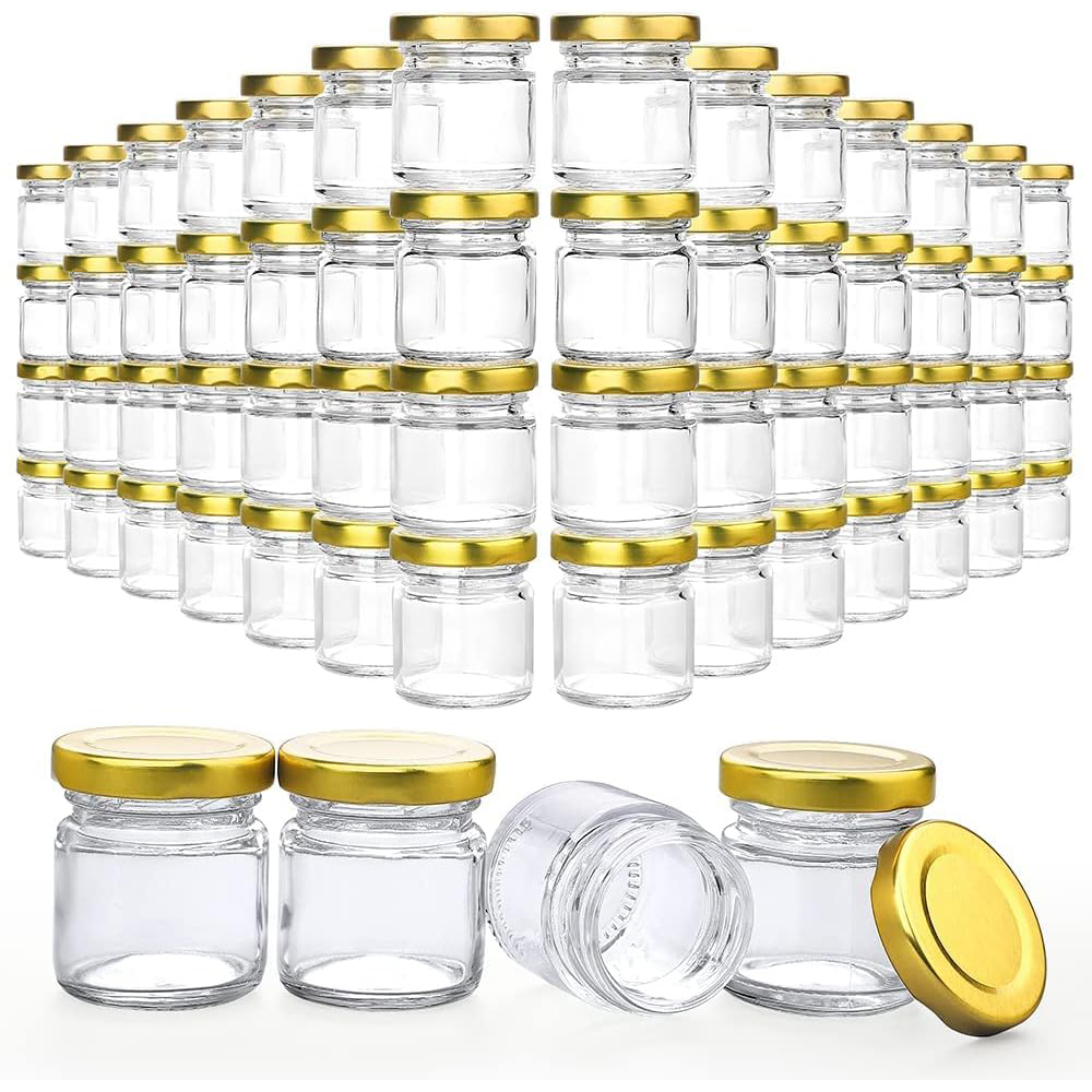 Baby Food Jars Glass - Small Glass Jars with Lids, 1.5