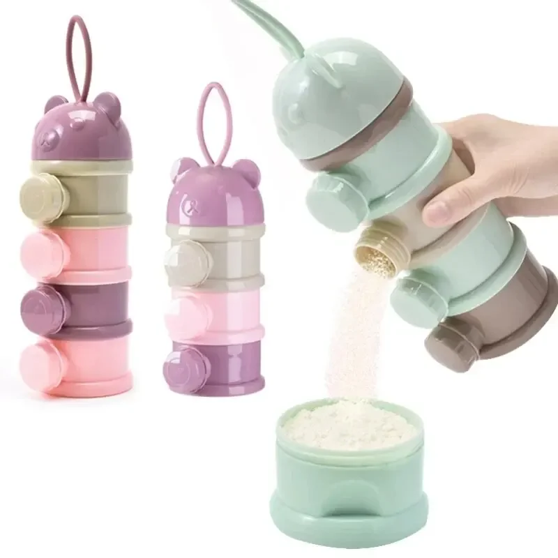 Baby Food Year Old - Three/Four Tier Food Container Dispenser,Portable Formula