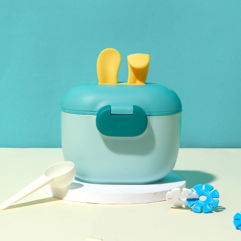 Baby Food Glass Jar - New Silicone Rabbit Ear Formula Dispenser,