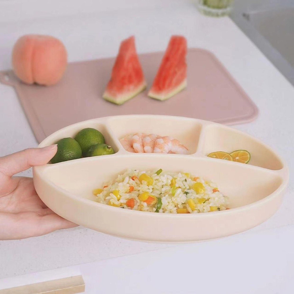 Plate Suction Toddler - Non-Slip Silicone Divided Plate BPA Free