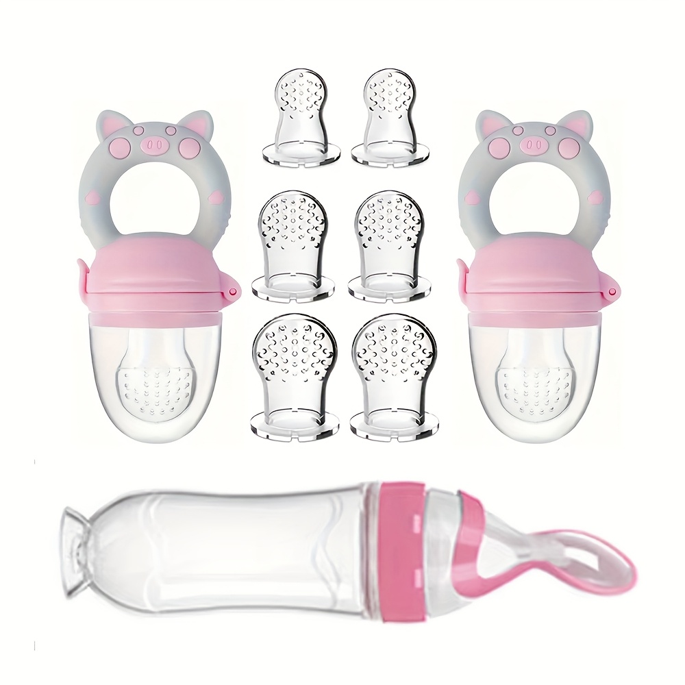 Baby Food Vegetables - 9pcs Feeding Cutlery:1 Silicone Feeding Bottle