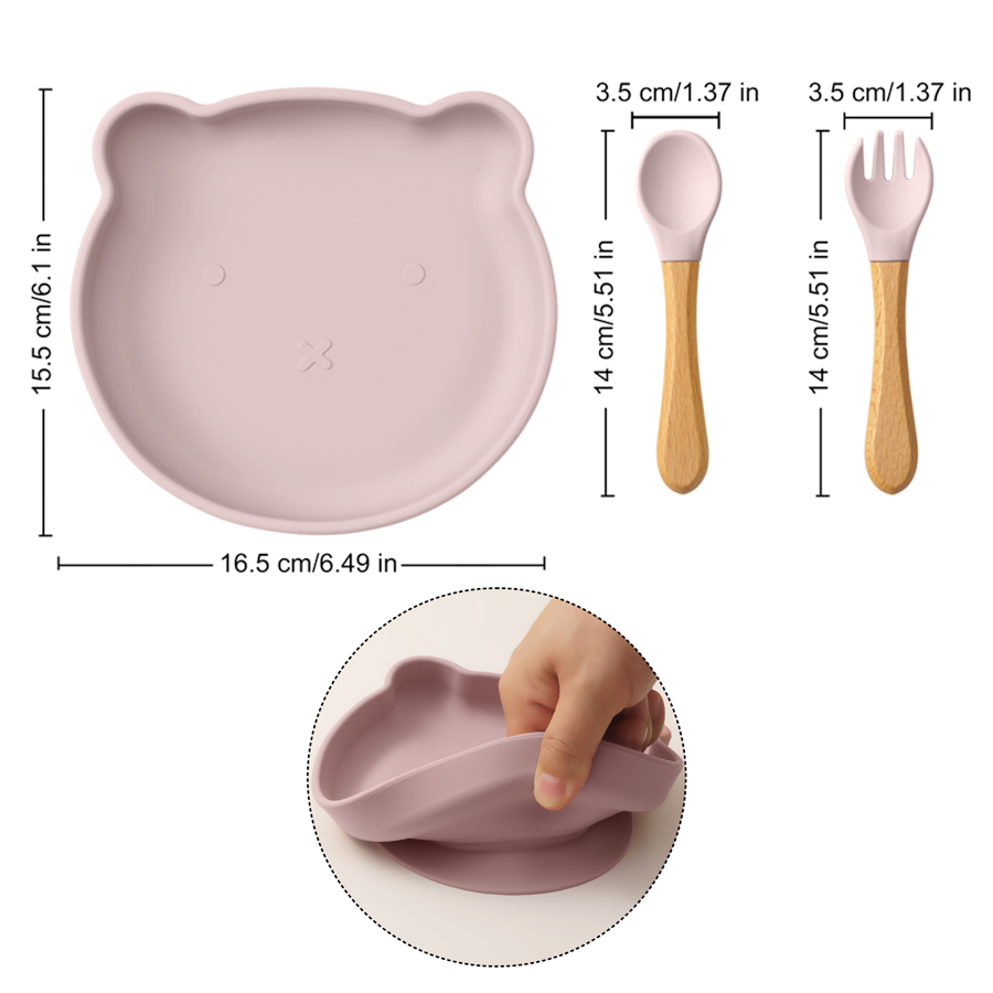 Color Kids 3PCS Cartoon Bear S - Self Feed Spoon ulasan dan harga