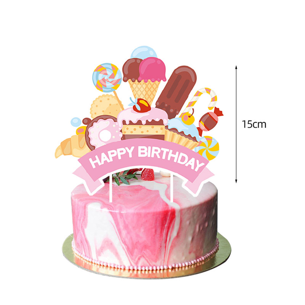 Donut Cake Decoration Happy Bi - Baby Food Year Old ulasan dan harga