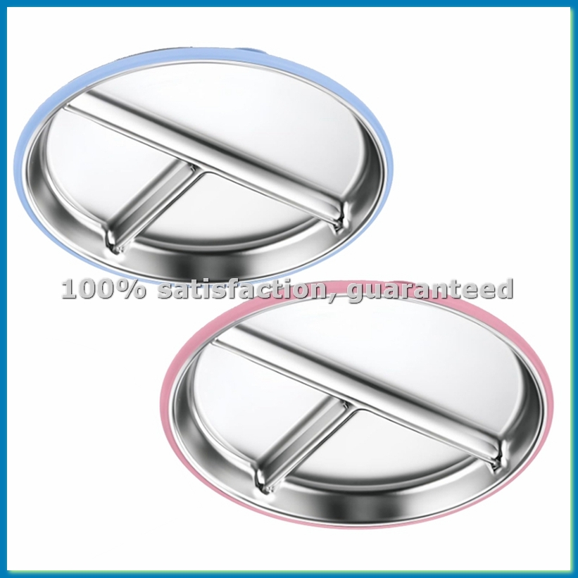 2PCS Stainless Steel Kids Plat - Plate Suction Toddler ulasan dan harga