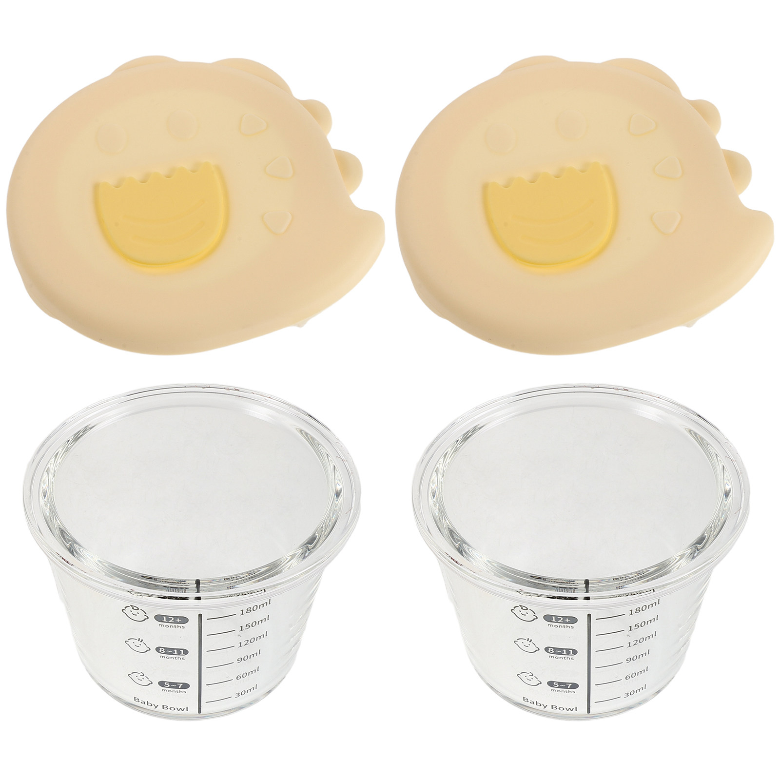 2Pcs Baby Food Storage Bowls G - Baby Food Jars Glass ulasan dan harga
