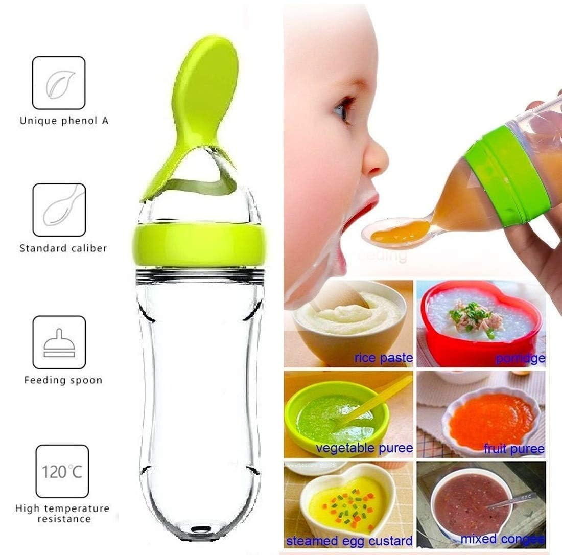 Squeezing Feeding Bottle Cup S - Self Feed Spoon ulasan dan harga