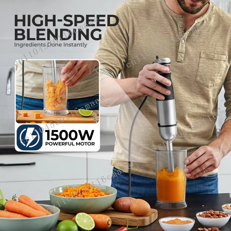6-in-1  1200W Powerful Hand Bl - Baby Food Hand Blender ulasan dan harga