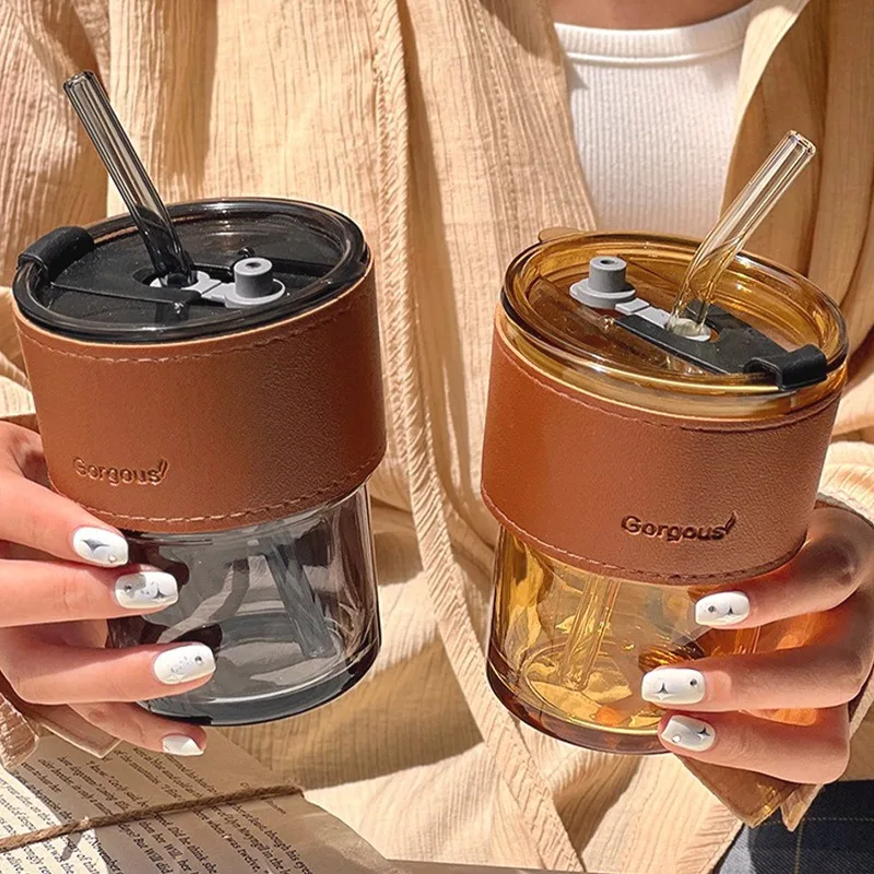 Glass Sipper Cups Reusable Spi - Training Cup Straw ulasan dan harga