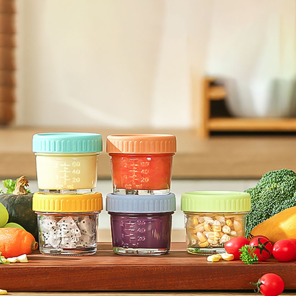 6pcs Glass Baby Food Jar Reusa - Baby Food Jars Glass ulasan dan harga