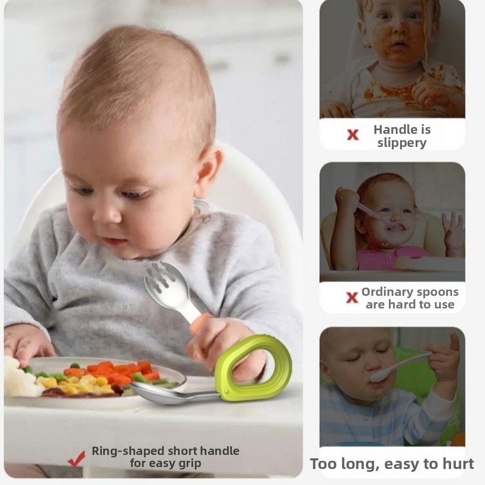 Silicone Handle Baby Silicone  - Self Feed Spoon ulasan dan harga