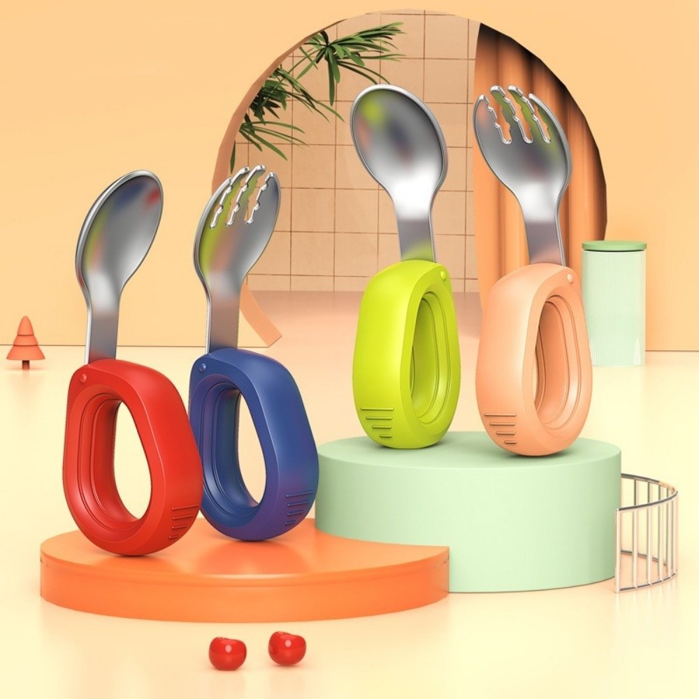 Silicone Handle Baby Silicone  - Self Feed Spoon ulasan dan harga