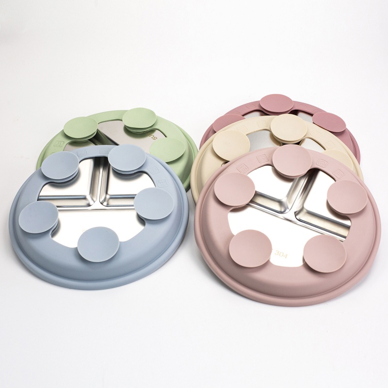 2pcs BPA Free Stainless Steel  - Plate Suction Toddler ulasan dan harga