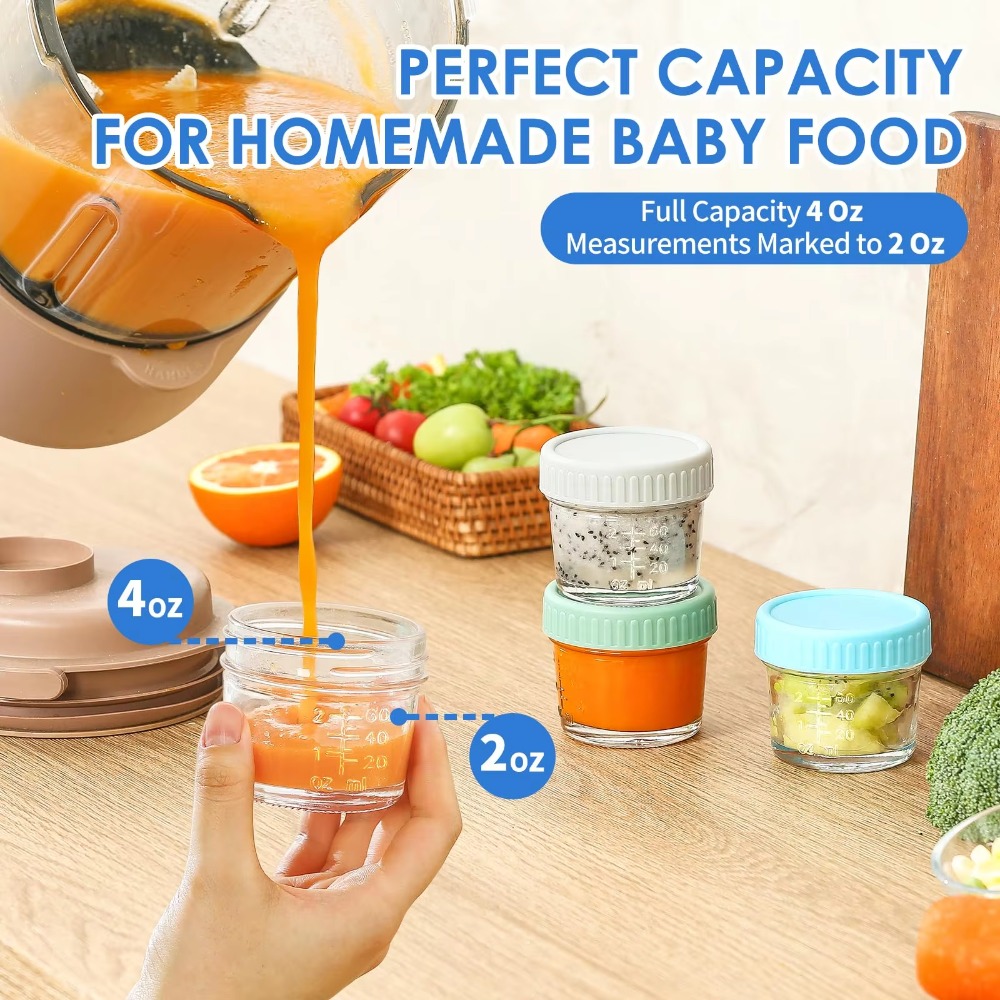 6pcs Multipurpose Glass Baby F - Baby Food Jars Glass ulasan dan harga