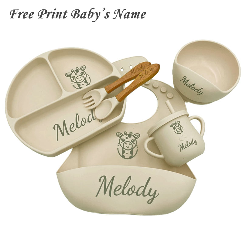 Silicone Feeding Set Customize - Plate Suction Toddler ulasan dan harga