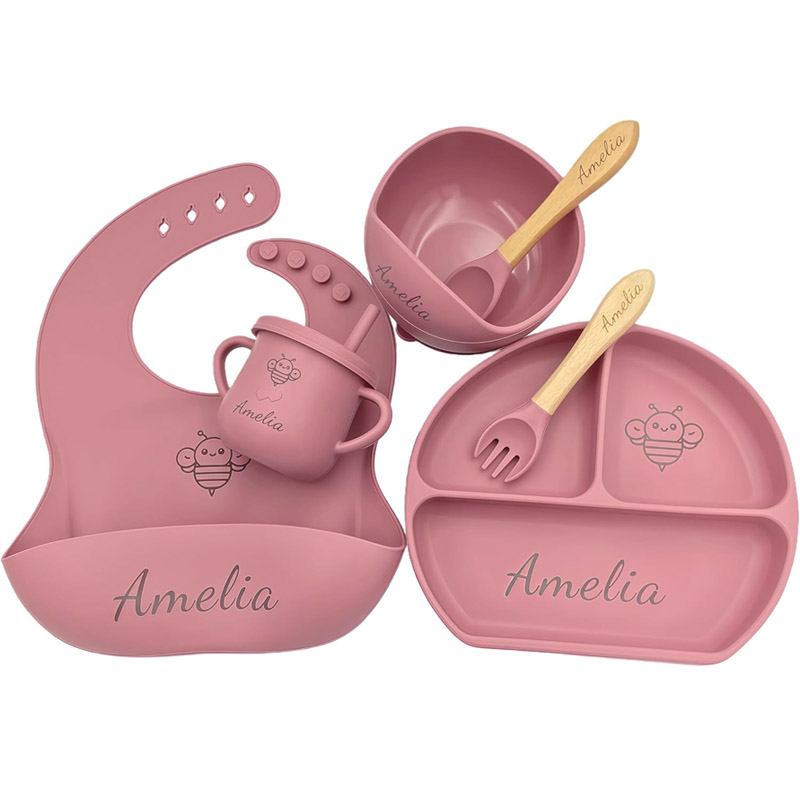 Silicone Feeding Set Customize - Plate Suction Toddler ulasan dan harga