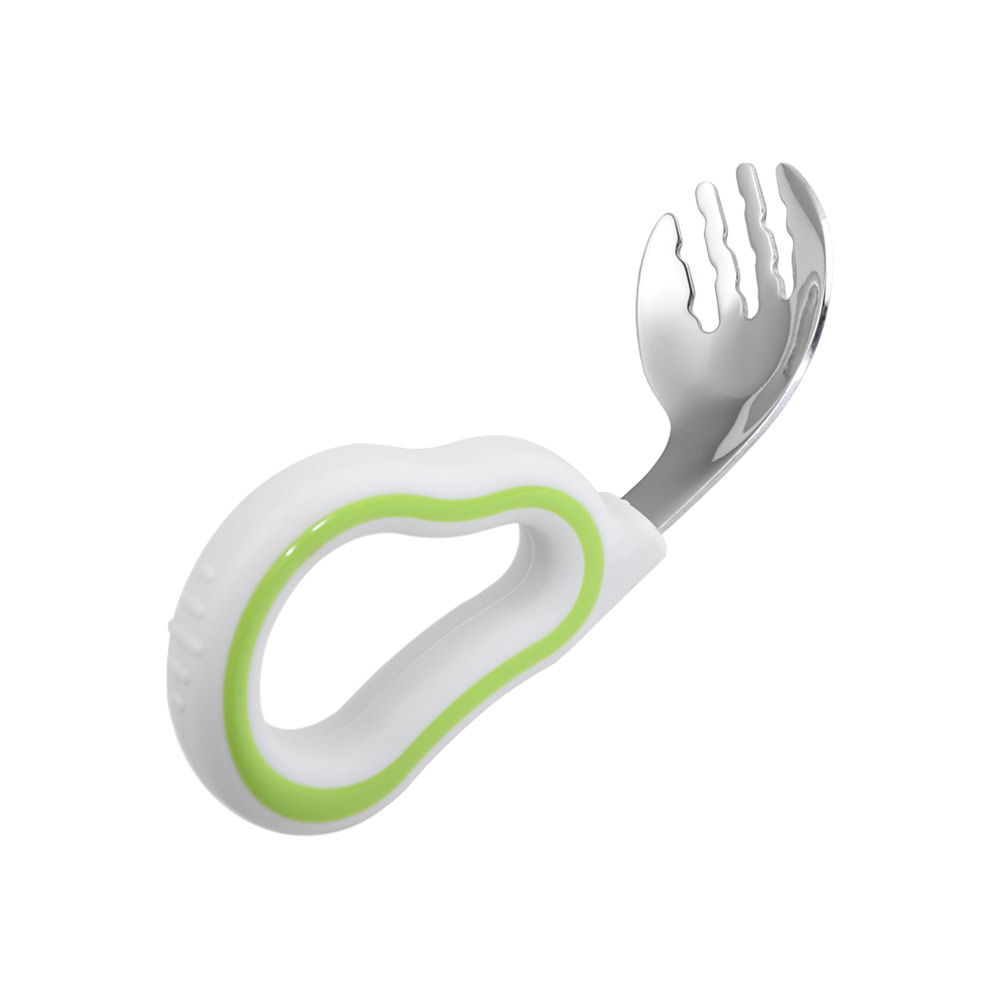 Silicone Baby Fork and Spoon S - Self Feed Spoon ulasan dan harga