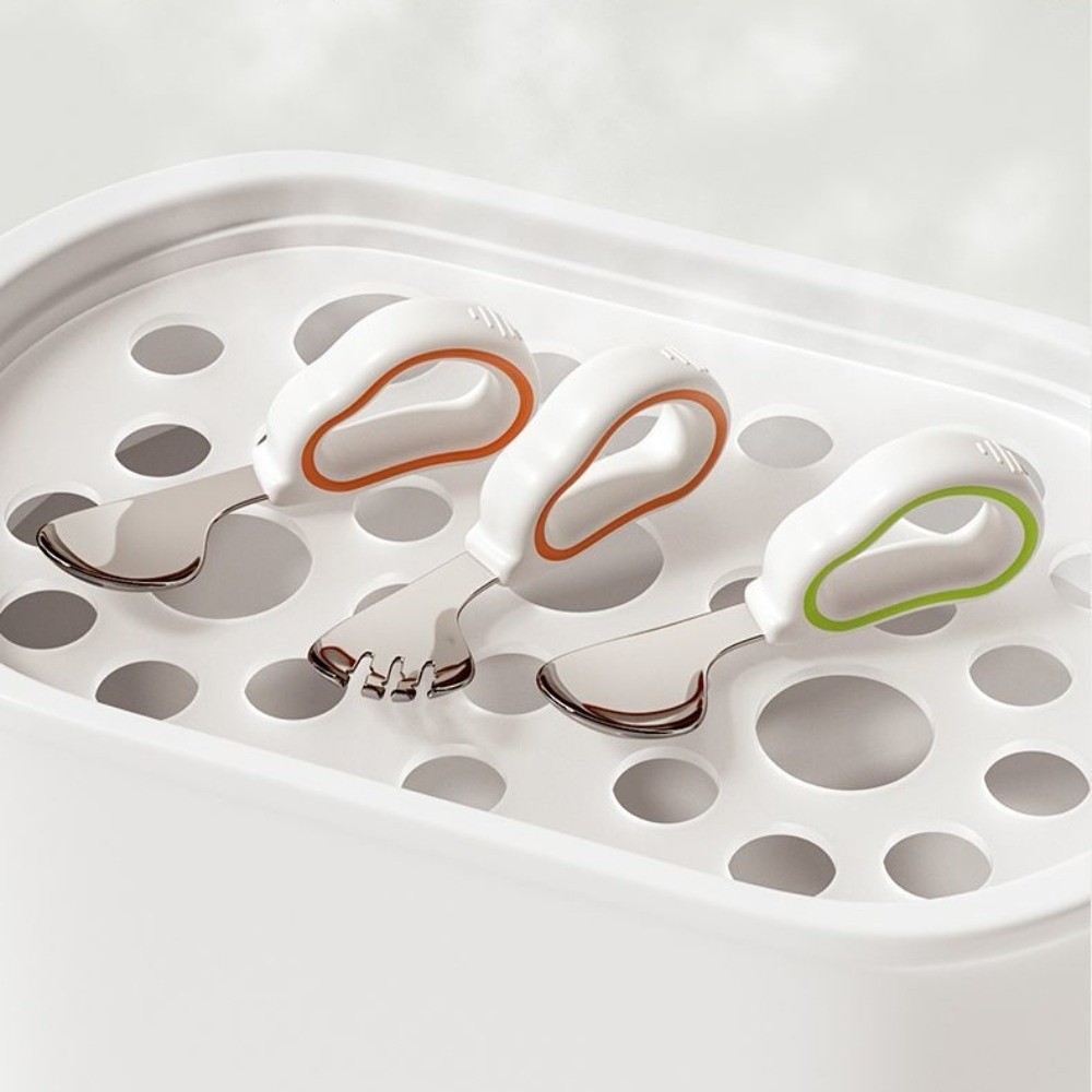 Silicone Baby Fork and Spoon S - Self Feed Spoon ulasan dan harga