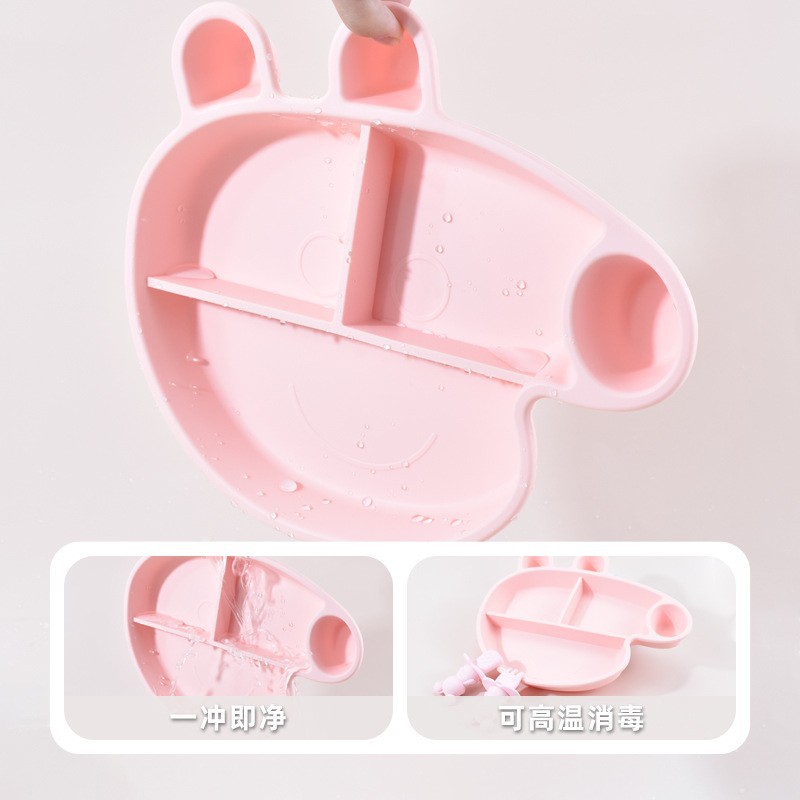 BPA freeCartoon Silicone Divid - Plate Suction Toddler ulasan dan harga