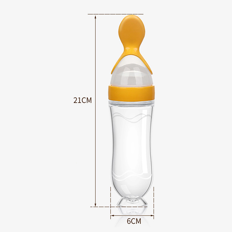 Squeezing Feeding Bottle Silic - Self Feed Spoon ulasan dan harga