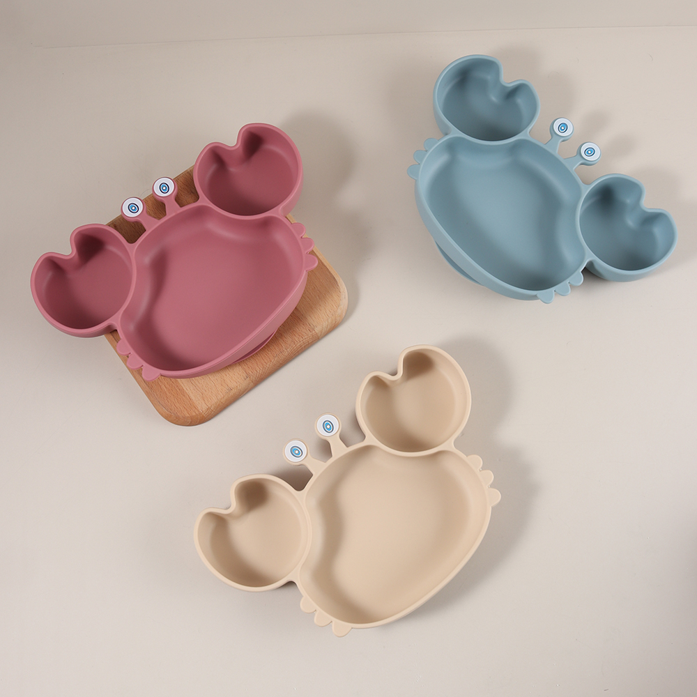 Cute Crab Shaped Silicone Baby - Plate Suction Toddler ulasan dan harga
