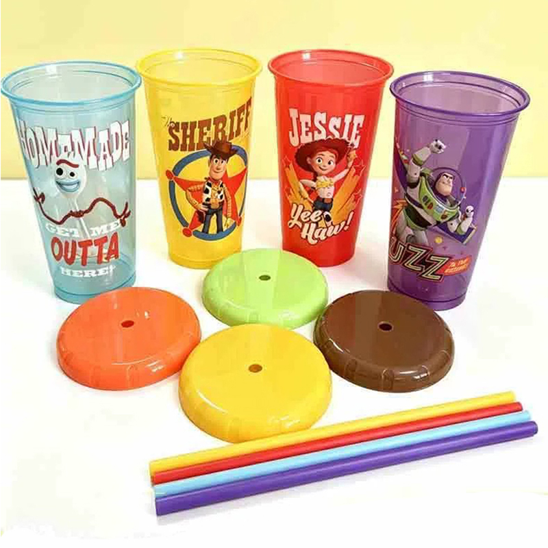 4Pcs Toy Story Straw Cup Carto - Training Cup Straw ulasan dan harga
