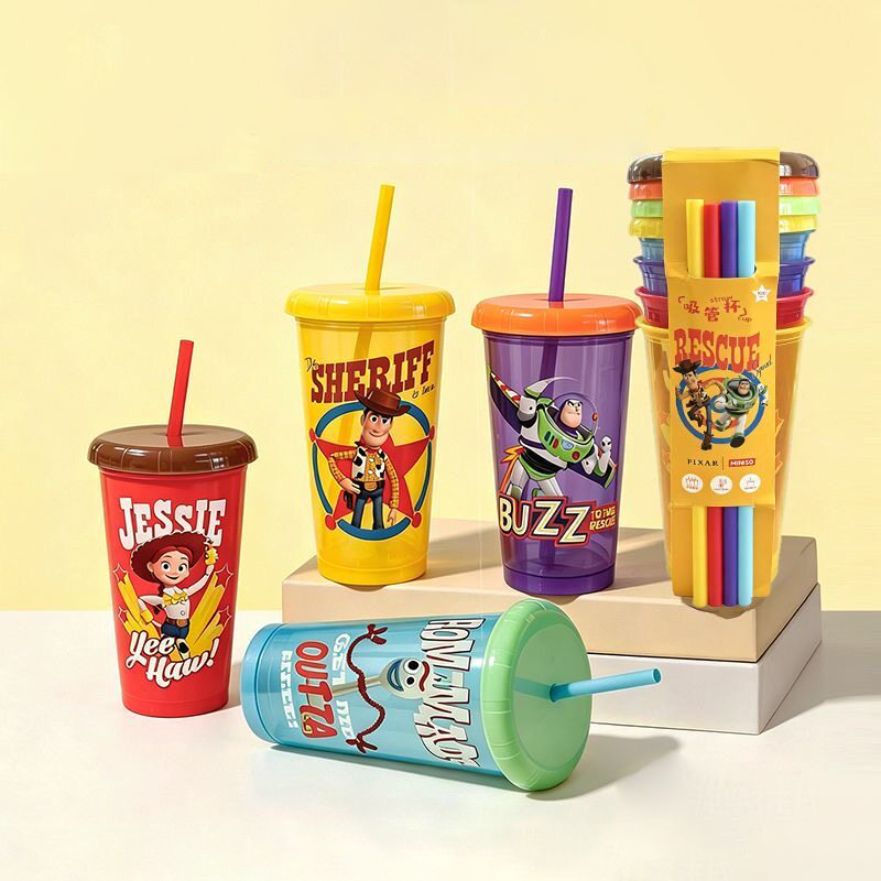 4Pcs Toy Story Straw Cup Carto - Training Cup Straw ulasan dan harga