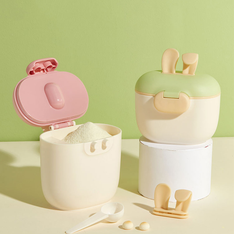 New Silicone Rabbit Ear Formul - Baby Food Glass Jar ulasan dan harga