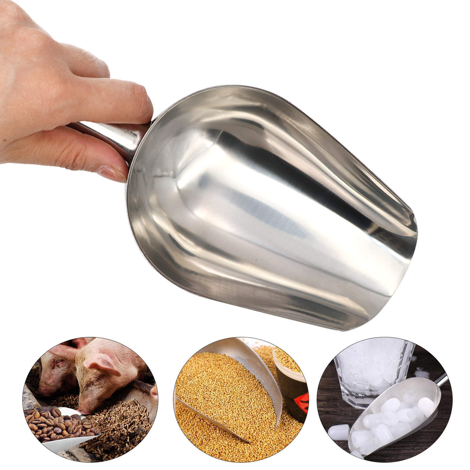Pet Food Shovel Stainless Stee - Self Feed Spoon ulasan dan harga