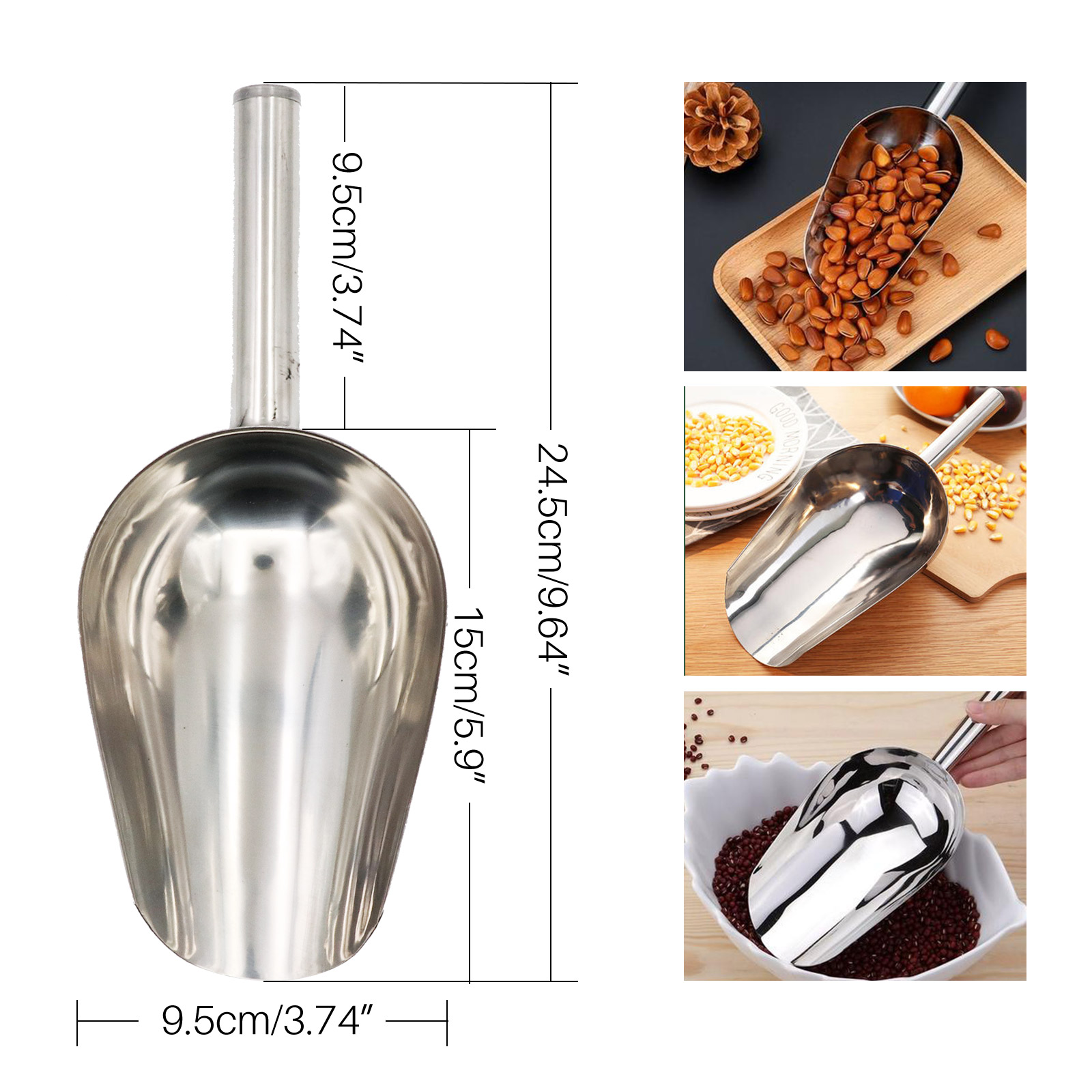 Pet Food Shovel Stainless Stee - Self Feed Spoon ulasan dan harga