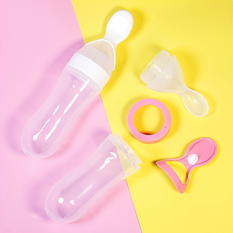 Baby Feeding Silicone Bottle w - Self Feed Spoon ulasan dan harga