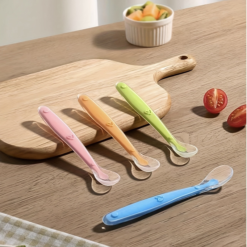 1/2pcs Soft Tip Baby Silicone  - Self Feed Spoon ulasan dan harga
