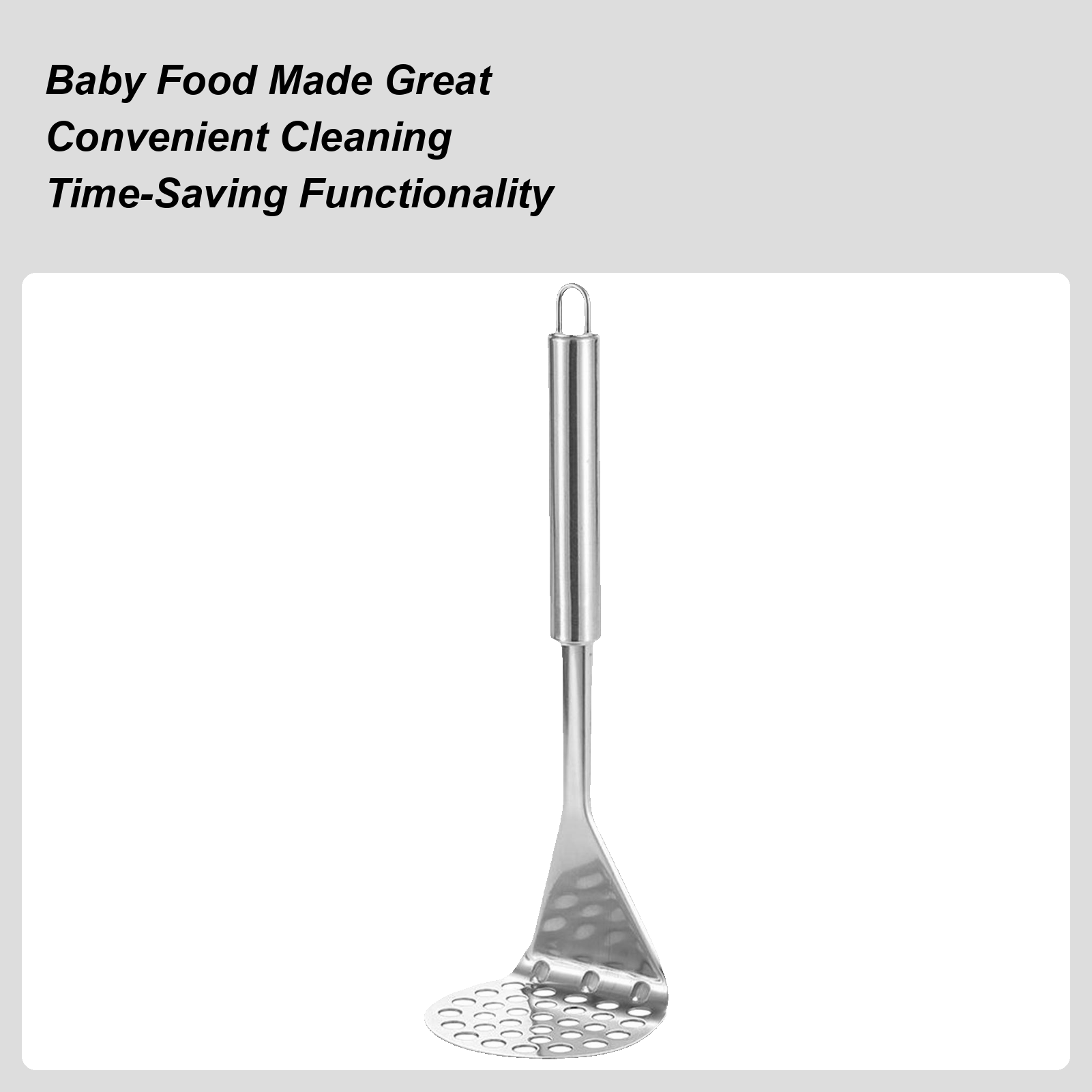 Metal Potato Masher Avocado Sm - Baby Food Avocado ulasan dan harga