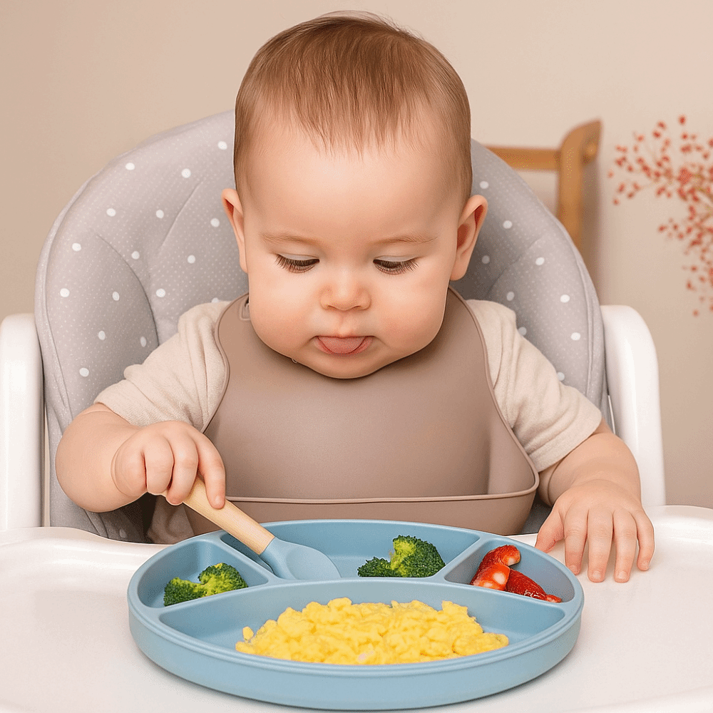 Non-Slip Silicone Divided Plat - Plate Suction Toddler ulasan dan harga