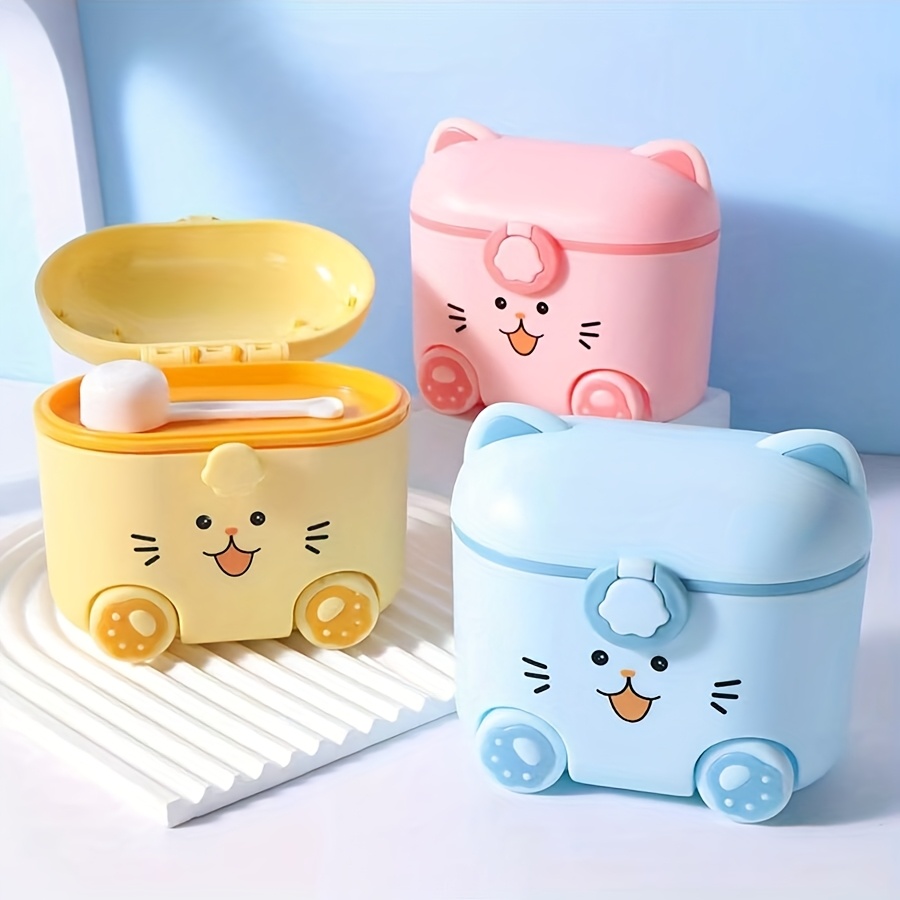 Cute Cat Milk Powder Container - Baby Food Glass Jar ulasan dan harga