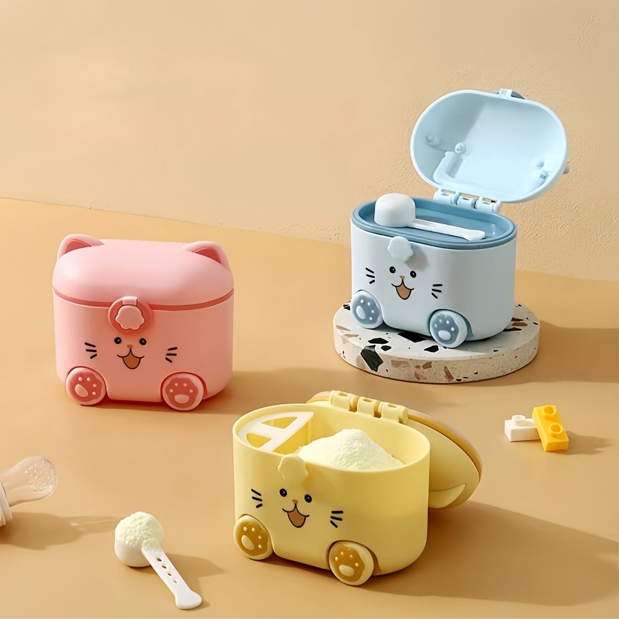 Cute Cat Milk Powder Container - Baby Food Glass Jar ulasan dan harga