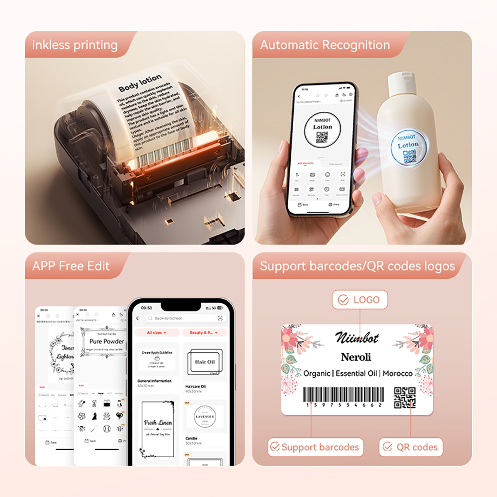 Niimbot B1 Portable Cosmetics  - Baby Food Label ulasan dan harga