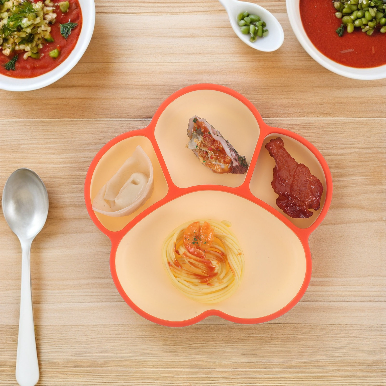 Silicone Divided Suction Plate - Plate Suction Toddler ulasan dan harga