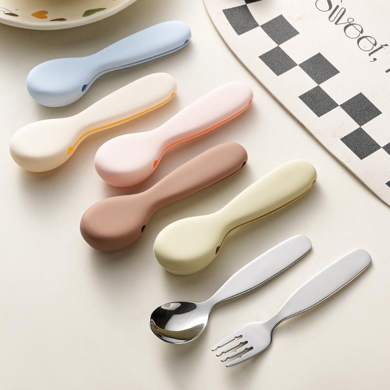 Stainless Steel Toddler Spoon  - Self Feed Spoon ulasan dan harga