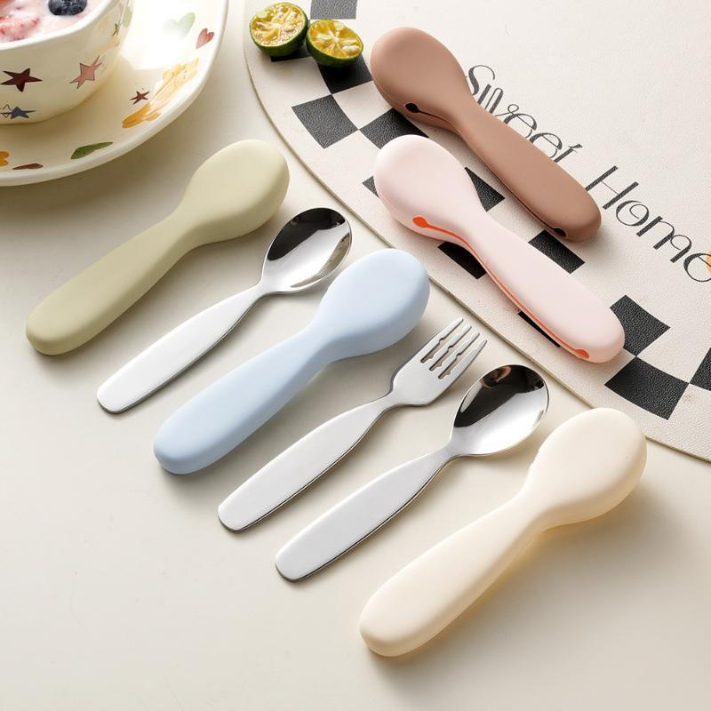 Stainless Steel Toddler Spoon  - Self Feed Spoon ulasan dan harga