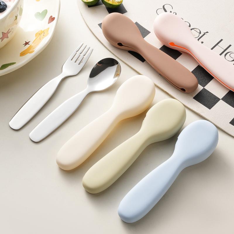 Stainless Steel Toddler Spoon  - Self Feed Spoon ulasan dan harga