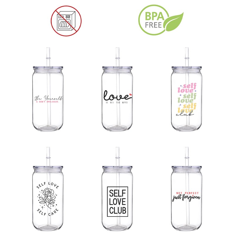 Self Love Colorful Fashin Gril - Training Cup Straw ulasan dan harga