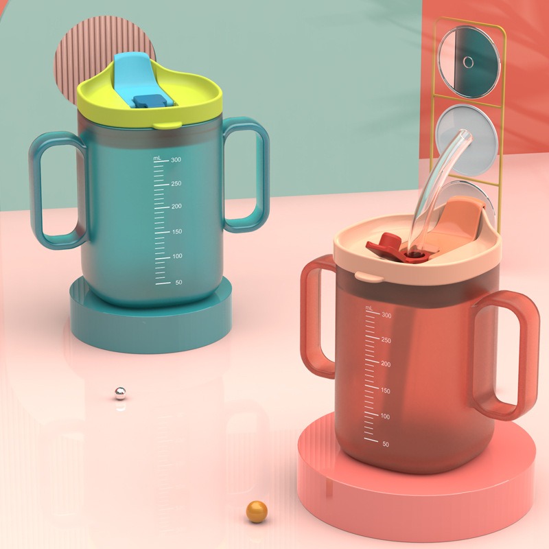 300ml for Child Water Cup Chil - Training Cup Straw ulasan dan harga