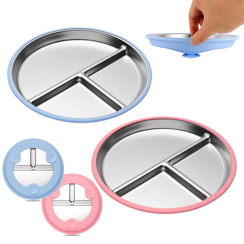 9 Inch Stainless Steel Toddler - Plate Suction Toddler ulasan dan harga