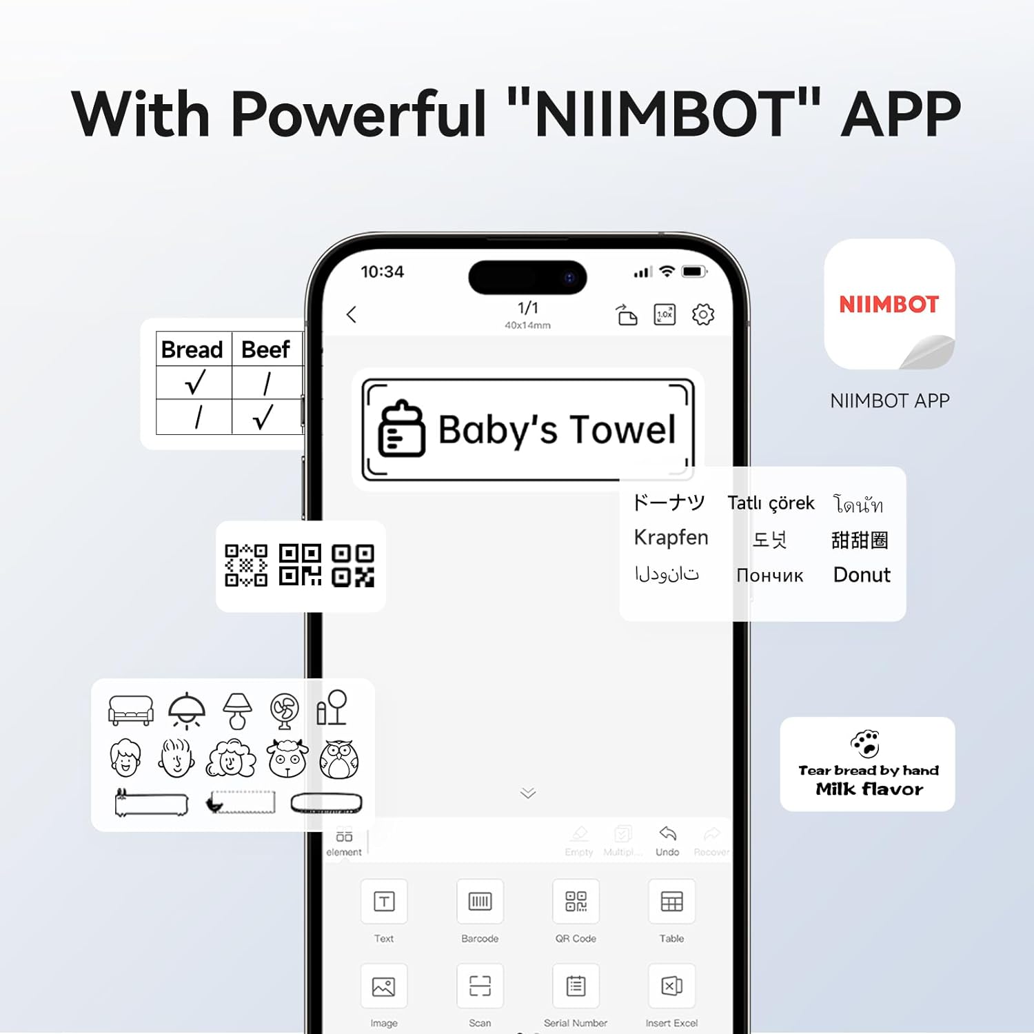 Niimbot B1 Mini Label Thermal  - Baby Food Label ulasan dan harga