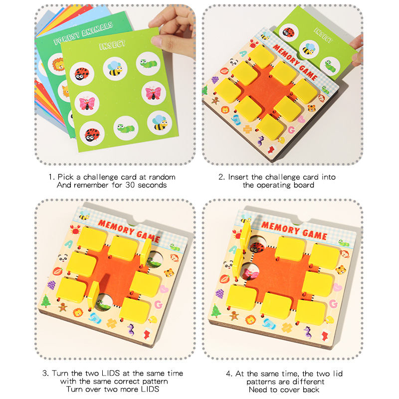 Wooden Memory Chess Toy For Ch - Baby Food Eat ulasan dan harga